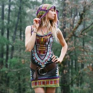 Blonde vagabond boho hippie festival dress